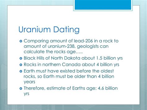 age of earth uranium lead dating